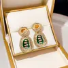 Brincos de Pérola Coreanos de Alta Qualidade 2026, Agulha de Prata Estilo Vintage Chanel Diamante Colorido Estrela de Oito Pontas Brincos de Tarraxa Atacado