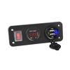 Nuevo producto repuestos para automóviles suministros cargador de coche modificado panel con voltímetro de carga rápida para teléfono móvil de doble chip QC3.0