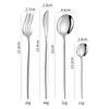 Conjunto de faca, garfo e colher de aço inoxidável Amazon Explosions, utensílios de mesa ocidentais portugueses, 4 peças principais, faca de bife, garfo e colher