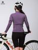 Xintown Ligero Polar Estampado Top Largo Cálido Polar Ropa de Ciclismo para Bicicleta de Carretera Primavera y Otoño Mujer