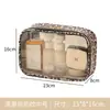 Bolsa de Cosméticos Transparente con Estampado de Leopardo de Lujo Ligero, a Prueba de Polvo, Impermeable, Gran Capacidad, Transparente Visible, Bolsa de Almacenamiento Portátil para Viaje