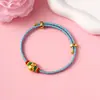 Pulsera Zongzi de Hortensia del Día de Mayo, Nueva Cuerda Roja Tejida a Mano para Niños y Bebés, Pulsera de Cuentas DIY de Alta Calidad