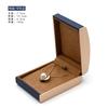Caja de Joyería Curva de Cuero PU Cepillado de Gama Alta Caja para Juego de Joyería Caja de Empaque para Anillo y Colgante Caja de Almacenamiento de Joyería Caja de Regalo
