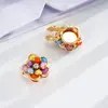 Camelia acrílica colorida de verano, gemelos y botones de cuello para camisa DIY, accesorios decorativos unisex frescos y simples