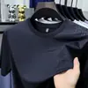 Camiseta de Manga Corta para Hombre con Estampado de Acero, Cuello Redondo, Sin Costuras, Moda de Verano 2026, Marca Trendy Casual, Camiseta de Manga Corta Estampada para Hombre