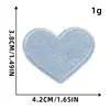 Parches de tela bordados de corazón de dibujos animados para zapatos y ropa, parches de reparación decorativos, parches de tela tejida autoadhesivos en forma de corazón