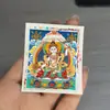 Hotong Xizang Nepal Thangka Puro Pintado à Mão Guarda-Chuva Branco Grande Núcleo de Papelão 4*5