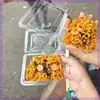 Caja de empaque para fideos turcos para uso comercial, tazón de plástico transparente desechable para fideos fríos, caja de empaque para fideos calientes secos