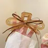 Presilha de Garra com Laço de Fita Feminina Sentido de Alto Padrão 2025 Novo Grande Grampo de Tubarão Presilha para Cabelo na Parte de Trás da Cabeça Disco de Cabelo Acessório de Cabeça