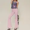 Pantalones de Yoga Europeos y Americanos Transfronterizos de Amazon para Mujer de Cintura Alta Pierna Ancha Pierna Estrecha Largos Deportivos Micro Campana Pantalones de Pierna Ancha
