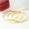 Nuevo Estilo Simple Anillo Lam Brillante Pulsera Estilo Antiguo Dorado Moda Combinable Elegante Diseño Nicho Pulsera Acero Titanio para Mujer
