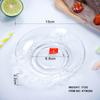 Prato Pequeno de Vidro Estilo Japonês Doméstico Celebridade da Internet Prato de Petisco Salada Sobremesa Padrão Requintado Criativo Transparente Prato de Frutas