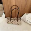 Bolsa de ombro feminina de camurça com poá veludo retrô estilo coreano 2026, nova bolsa feminina de nicho, requintada para o outono