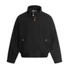 Jaqueta Harrington Splicing Estilo Vintage Americano Cor Lisa para Homens e Mulheres Design para Outono e Inverno Jaqueta Curta Bonita