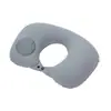 Almohada de Viaje Inflable en Forma de U Tipo Presión, Almohada Portátil de Soporte para el Cuello, Plegable y Guardable, Adecuada para Dormir de Lado, Uso en Coche y Avión