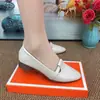 Zapatos de mujer populares de punta fina retro de comercio exterior transfronterizo, cómodos de otoño nuevo estilo, suela blanda, elegantes, versátiles de tacón bajo, zapatos de cuero poco profundos