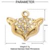 Concha chapada en oro al vacío cruz acero titanio diy colgante pequeño femenino caballito de mar estrella acero inoxidable joyería pulsera colgante