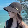Sombrero para Mujer de Verano Versátil Ala Ancha Sombrero para el Sol Anti-UV Secado Rápido Delgado Pico de Pato Sombrero de Pescador