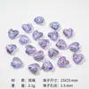 Cuentas de Colores con Forma de Corazón de Lámina Plateada de 15 mm con Agujeros Rectos para Pulseras, Collares y Materiales y Accesorios de Cuentas Hechos a Mano para DIY