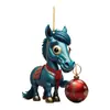 Decoración Navideña de Árbol de Navidad de Animales Ponis Monta a Caballo Producto Nuevo Transfronterizo para la Fiesta Popular de Natal Celebrada por la Familia