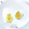 Collar con Carácter de Fortuna Estilo Chino para Mujer, Colgante Pequeño Marca Fuji, Chapado en Oro de Arena Vietnamita Joyería de Nicho de Alta Gama al por Mayor