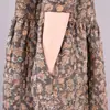 Vestido de Invierno 2026 Estilo Coreano Nuevo de Longitud Media Holgado Artístico Casual Cómodo Acolchado Grueso de Algodón y Lino Floral