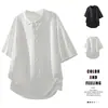 Camiseta para Hombre de Manga Corta con Cuello de Solapa, Tejido de Seda Helada Jacquard, Talla Grande, Corte Holgado, Venta al por Mayor Transfronteriza, Moda Juvenil