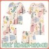 Pijamas para Mujer Verano de Cuatro Piezas Camisón de Dibujos Animados Verano Delgada Casual Linda Traje de Pantalones de Manga Corta Ropa para el Hogar