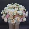 Nova bola de rosa de simulação de 80cm flor bola para mesa de casamento decoração de salão de exposição de vitrine de casamento flor de caminho de comércio exterior