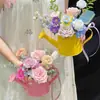 Regalo de agradecimiento por el Día del Maestro: regadera de hierro para jardineros, adecuada para regar, floristería, ramo de flores, arreglo floral, decoración floral