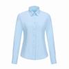 Camisa Feminina Formal de Trabalho Branca Pura de Alta Qualidade Verão Algodão Business Camisa de Trabalho Masculina Manga Longa Bordado Personalizado