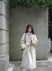 Estilo Novo Primavera e Outono 2026 Petite Outono Profundo Casual Coreano Estilo Hepburn Trench Coat Cáqui para Mulheres