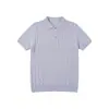 Ropa de Hombre Jiezhan Estilo Old Money Polo de Manga Corta Tejido de Punto Trenzado 2026 Nuevo Llegada de Verano Camiseta Retro Ligeramente Madura Holgada con Cuello