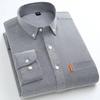 Camisa de Manga Larga de Tela Oxford Lavada Nueva 2025 Camisa Casual para Jóvenes Camisa Base de Negocios Respetuosa con la Piel