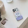 Soporte Giratorio Magnético Adecuado para Funda de Teléfono Apple 17Pm Iphone16 Empalme Degradado en Forma de Corazón 18 Estilo Coreano