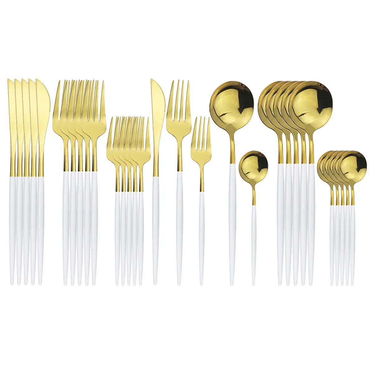 6Set-30Pcs-Rainbow-Cutlery-Set