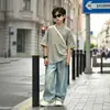 Camiseta Leve Respirável Color Block para Meninos 2026 Verão Nova Estampa de Panda para Crianças Maiores Estilo Coreano Versátil Color Block Tendência Camiseta