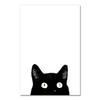 Pintura decorativa mural para sala de estar pintura colgante para comedor dormitorio junto a la cama gato de línea lindo blanco y negro simple dibujos animados de comercio exterior