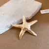 Broche de Estrella de Mar Nuevo Plegado Transfronterizo Europeo y Americano, Pin Retro Elegante Estilo Vacaciones, Accesorio de Pecho de Lujo Ligero de Alta Gama al por Mayor