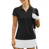Comércio Exterior Amazon Roupas de Golfe Femininas Top Verão Treinamento Esportivo Estampa 3D Logo Bordado Transfronteiriço