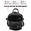 WESTAL Nueva Mochila de Cuero Genuino para Mujer Mochila de Moda Versátil Mochila de Piel de Vaca de Primera Capa para Mujer