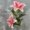 Lírio Pequeno Impresso em 3D 2 Flores 1 Botão Decorações para Sala de Estar Flores Artificiais Buquês Simulados Buquês para Fotografia de Casamento Flores de Casamento