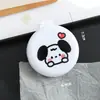 Pente de Almofada com Estampa de Expressão de Filhote de Cachorro Estilo Mini Portátil com Espelho Pente Dobrável Pente Massageador Fofo para Levar por Aí
