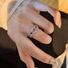 Anillo de Rubí de Encaje Calado de Lujo Ligero Francés Vintage con Diseño Nicho de Diamantes Elegante Moderno Versátil Anillo de Dedo