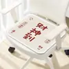 Cojín de felpa cálido con estampado de texto creativo para silla de oficina, cojín suave para sentarse durante mucho tiempo, cojín refrescante