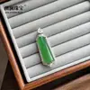 Estilo chino tradicional, alta calidad, verde imperial, colgante de ágata verde natural de alta transparencia, diseño unisex, accesorio versátil