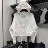 Chaqueta Ropa Estilo Dulce Cool Estilo Americano para Mujer Verano Nuevo Exterior Ligera Protección Solar Ropa Cárdigan con Capucha Top