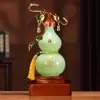 Ornamento de Vaso de Jade Ping An Ruyi para Decoração de Sala de Estar e Bar, Presente de Abertura da Ping An Seguros para Mudança para Nova Residência