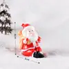 Novo Papai Noel Boneco de Neve Trem Micro Paisagem Cena de Neve Enfeites Vela Presente Meias Sino Artesanato de Resina