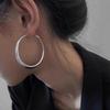 Pendientes de aro grandes exagerados europeos y americanos para mujer, otoño e invierno 2024, nuevos pendientes con diseño único de nicho.